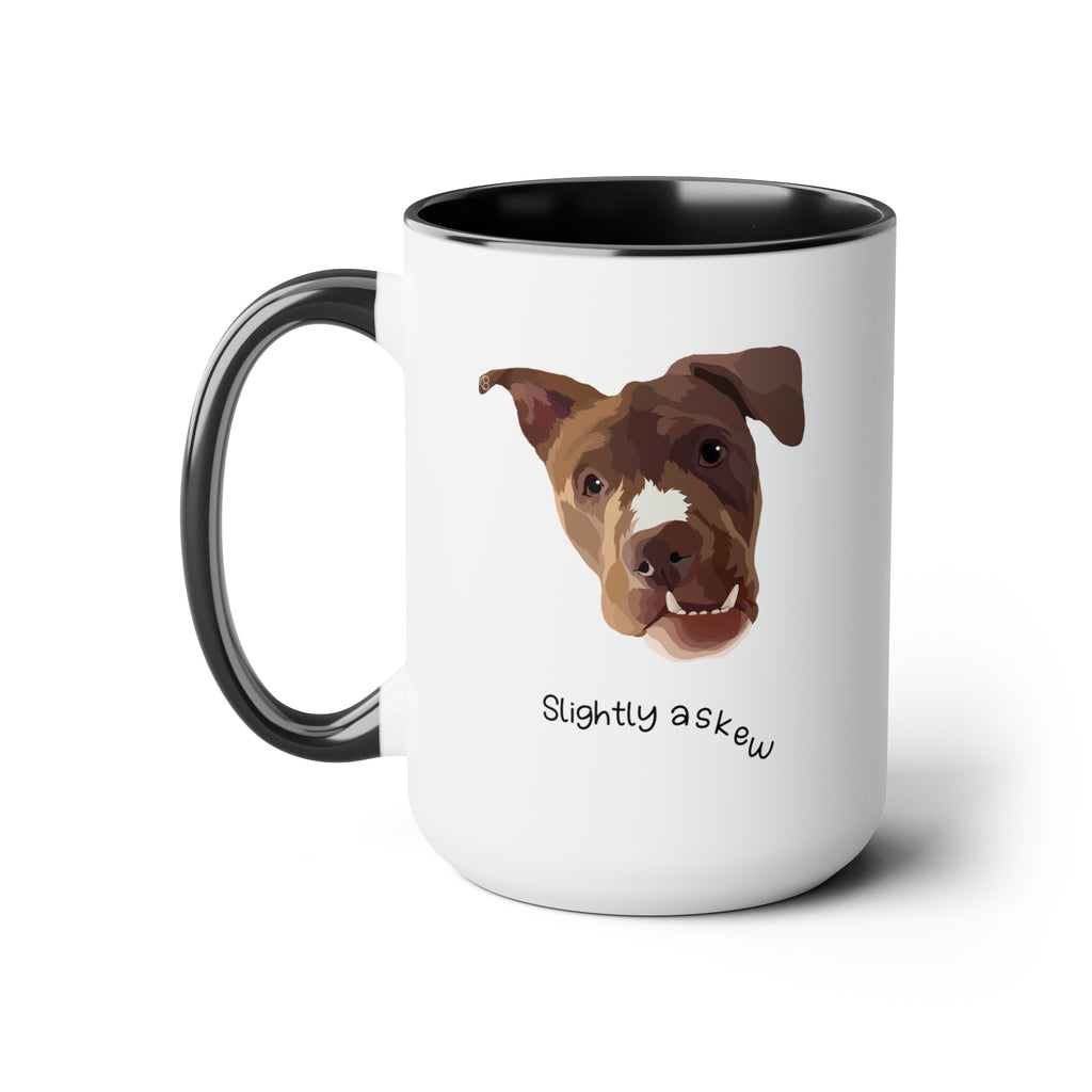 Luna "Slightly Askew" Two-Tone Coffee Mugs, 15oz
