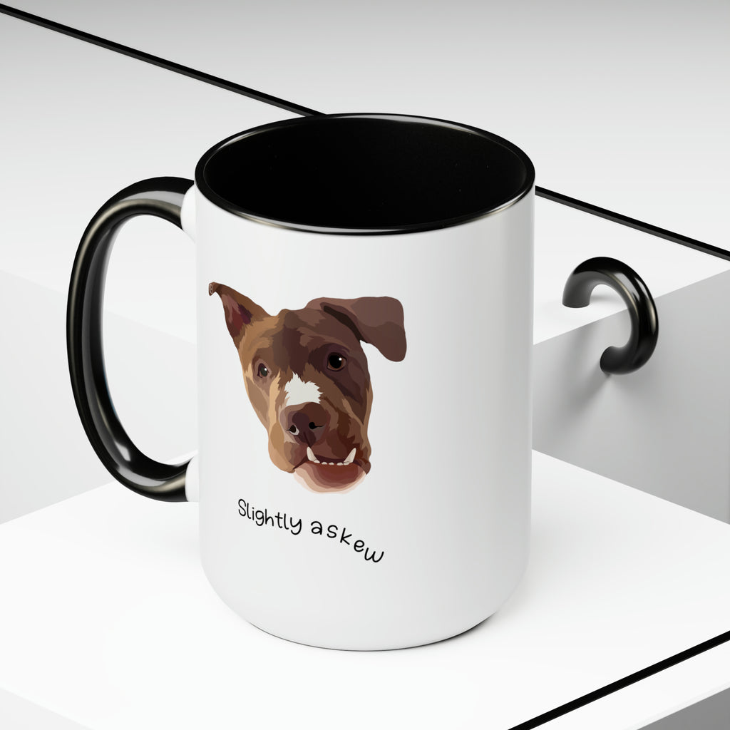 Luna "Slightly Askew" Two-Tone Coffee Mugs, 15oz