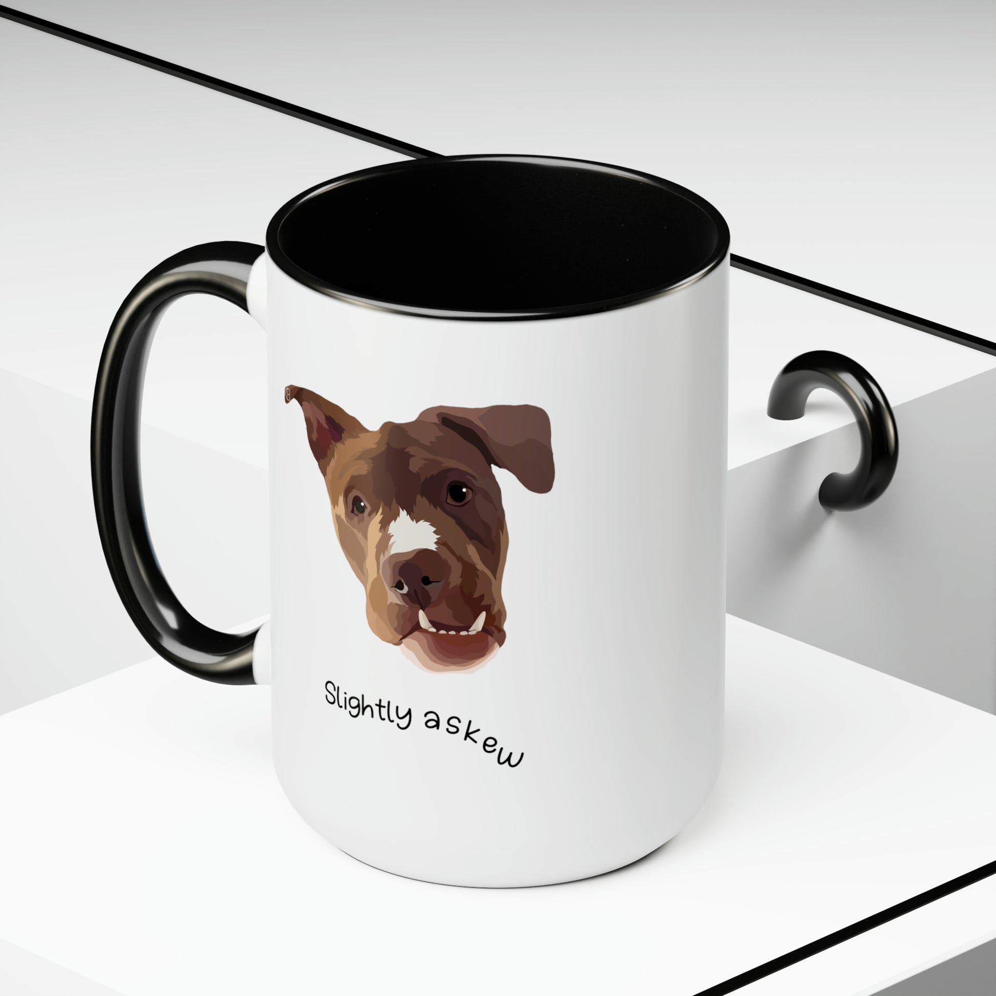 Luna "Slightly Askew" Two-Tone Coffee Mugs, 15oz