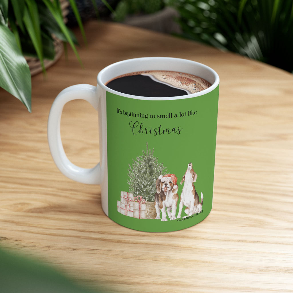 It's Beginning to Smell A Lot Like Christmas Green Mug