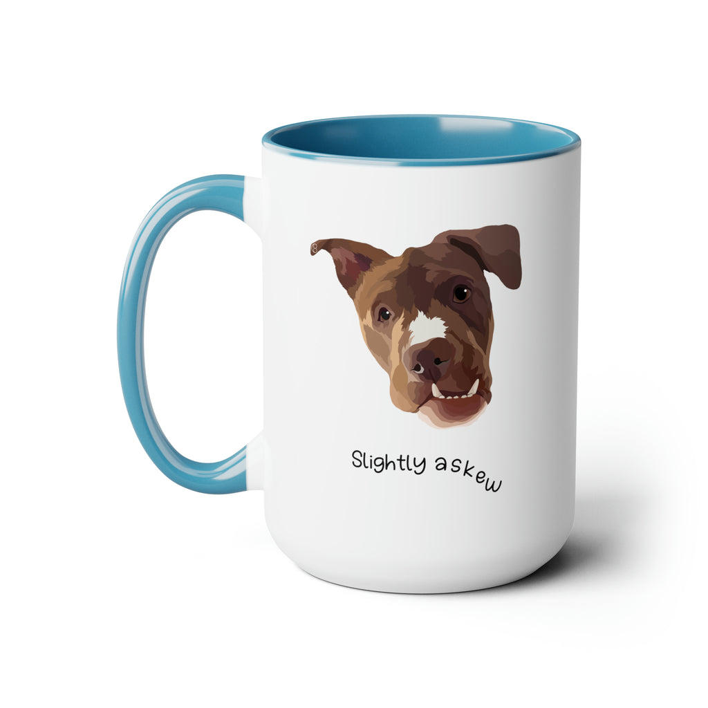 Luna "Slightly Askew" Two-Tone Coffee Mugs, 15oz