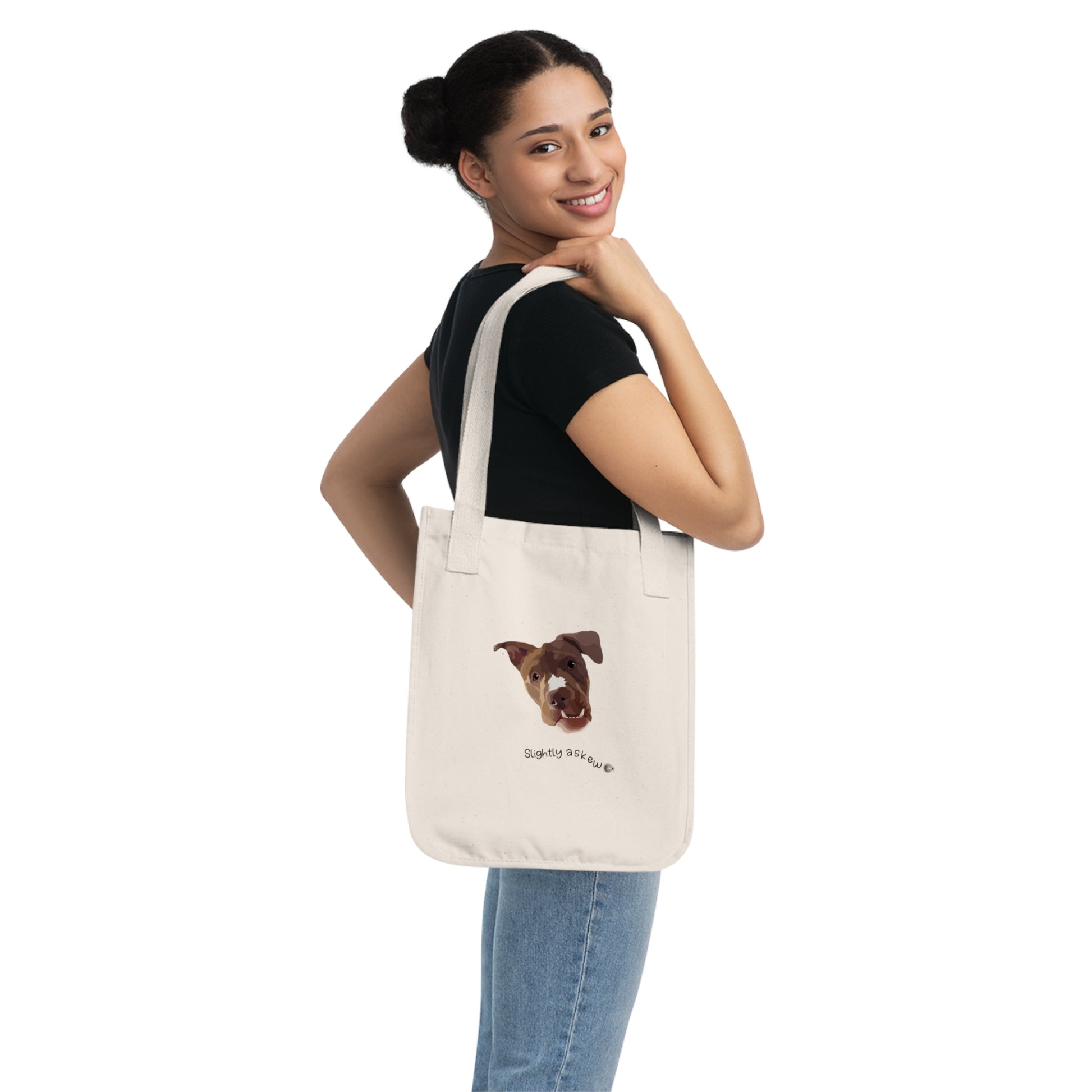 Luna Slightly Askew Organic Canvas Tote Bag