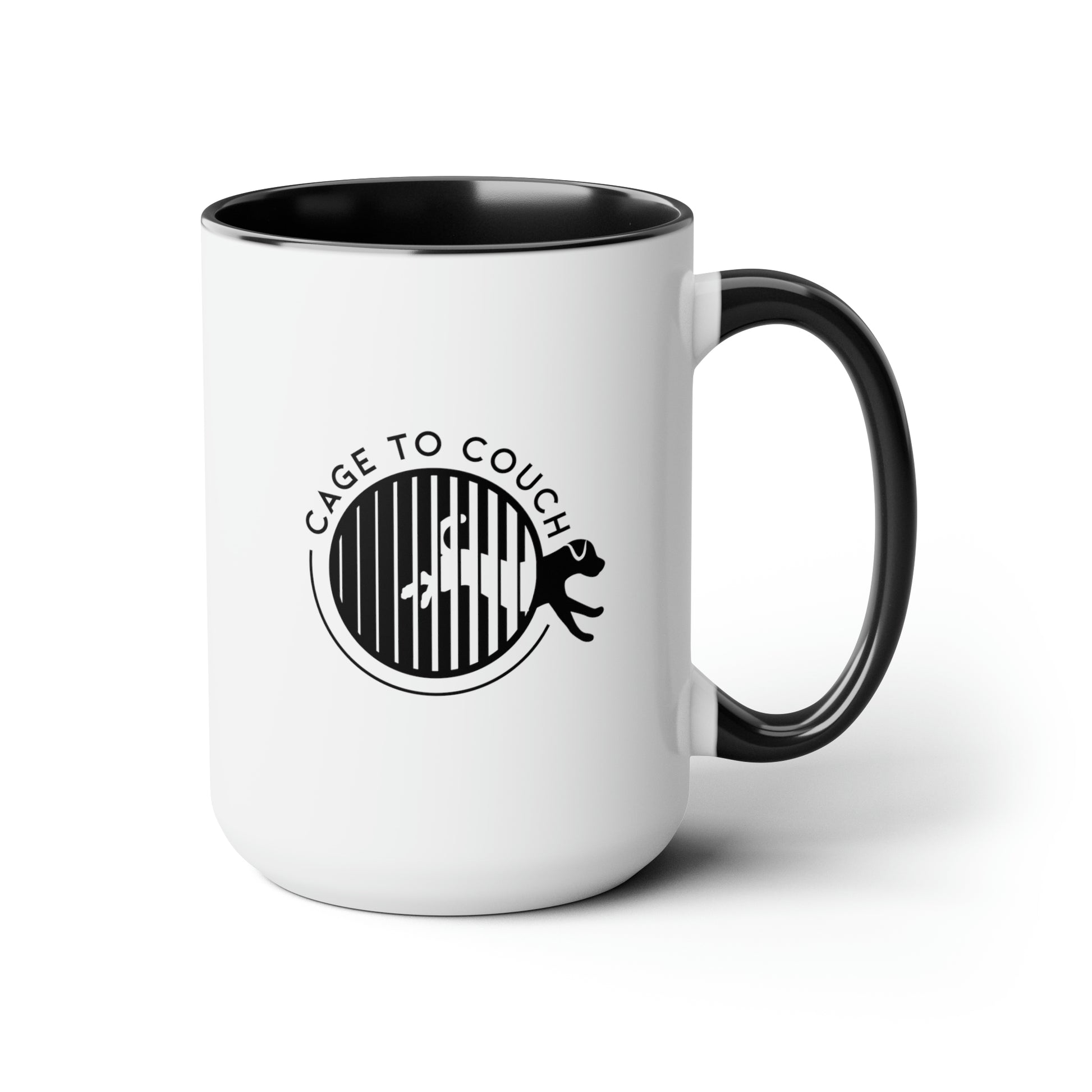 Luna "Slightly Askew" Two-Tone Coffee Mugs, 15oz