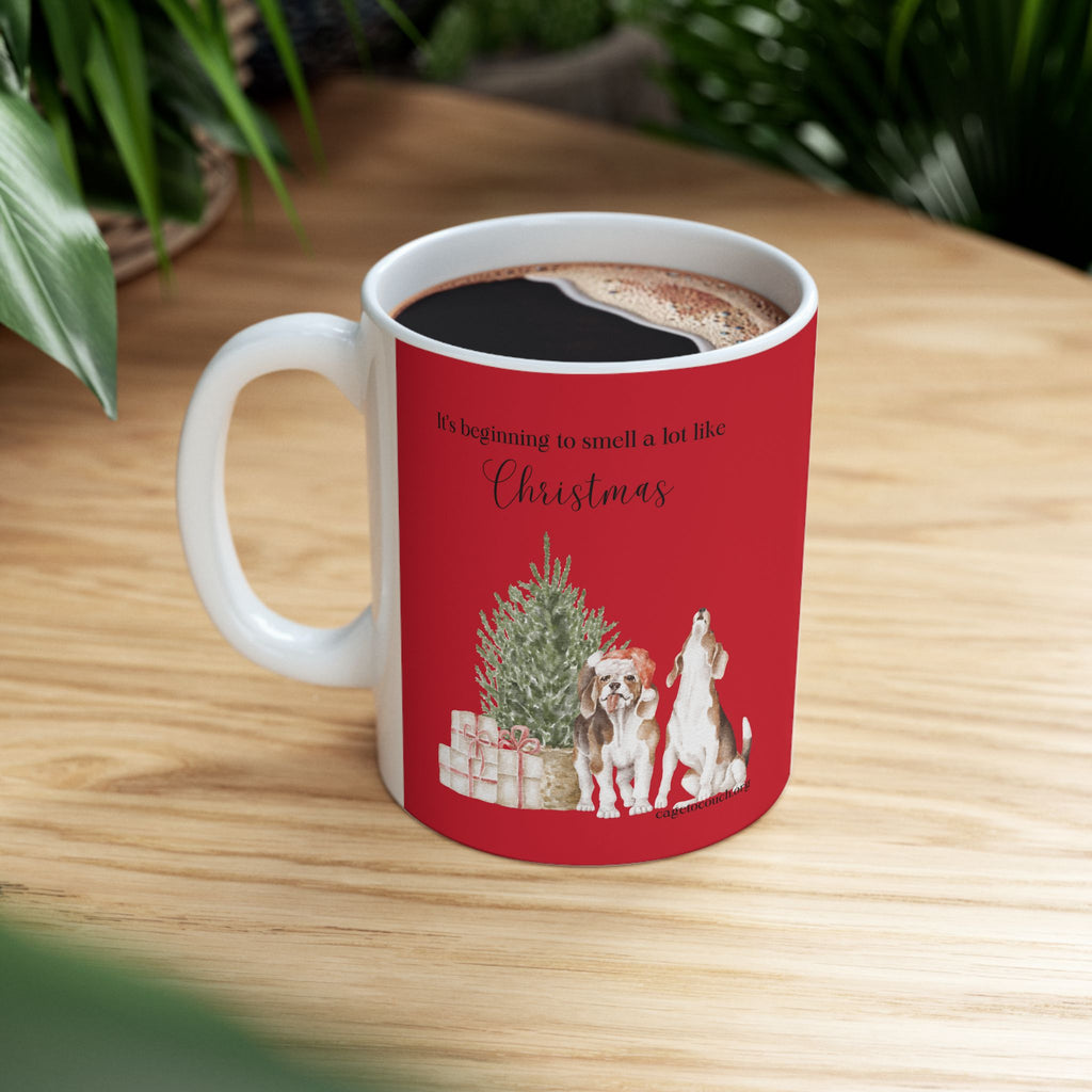 It's Beginning to Smell A Lot Like Christmas Red Mug