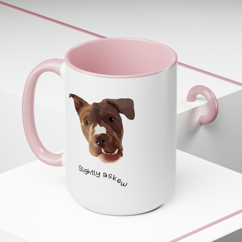 Luna "Slightly Askew" Two-Tone Coffee Mugs, 15oz