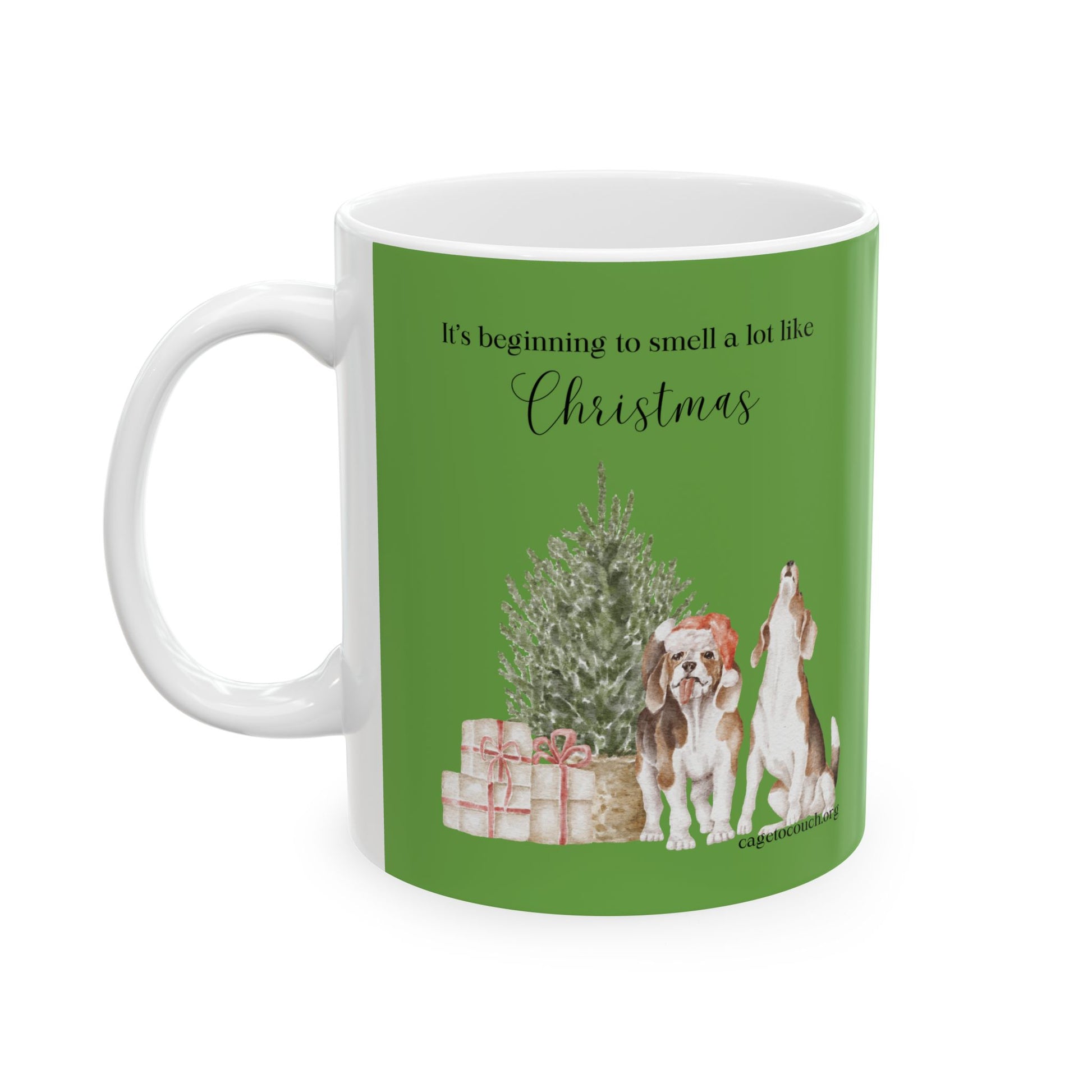 It's Beginning to Smell A Lot Like Christmas Green Mug