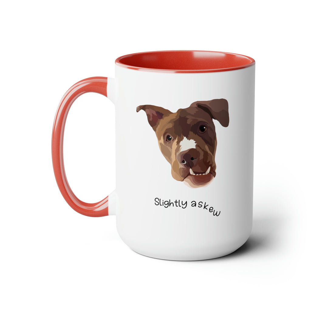 Luna "Slightly Askew" Two-Tone Coffee Mugs, 15oz