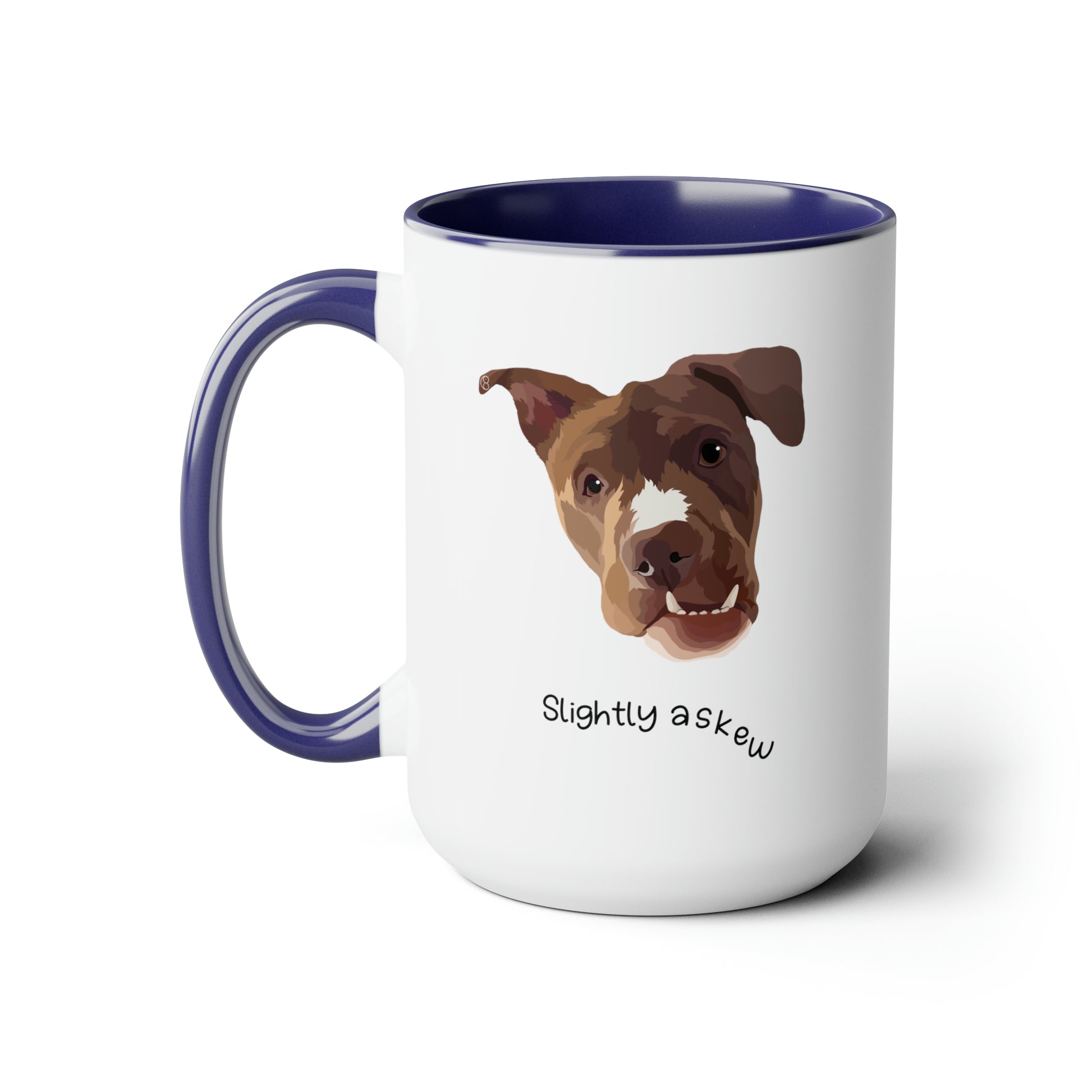Luna "Slightly Askew" Two-Tone Coffee Mugs, 15oz