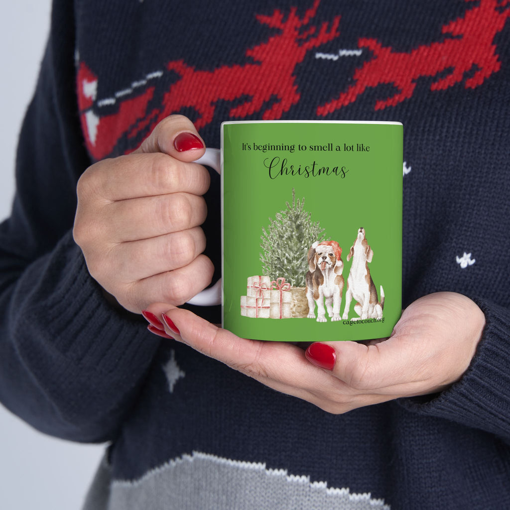 It's Beginning to Smell A Lot Like Christmas Green Mug