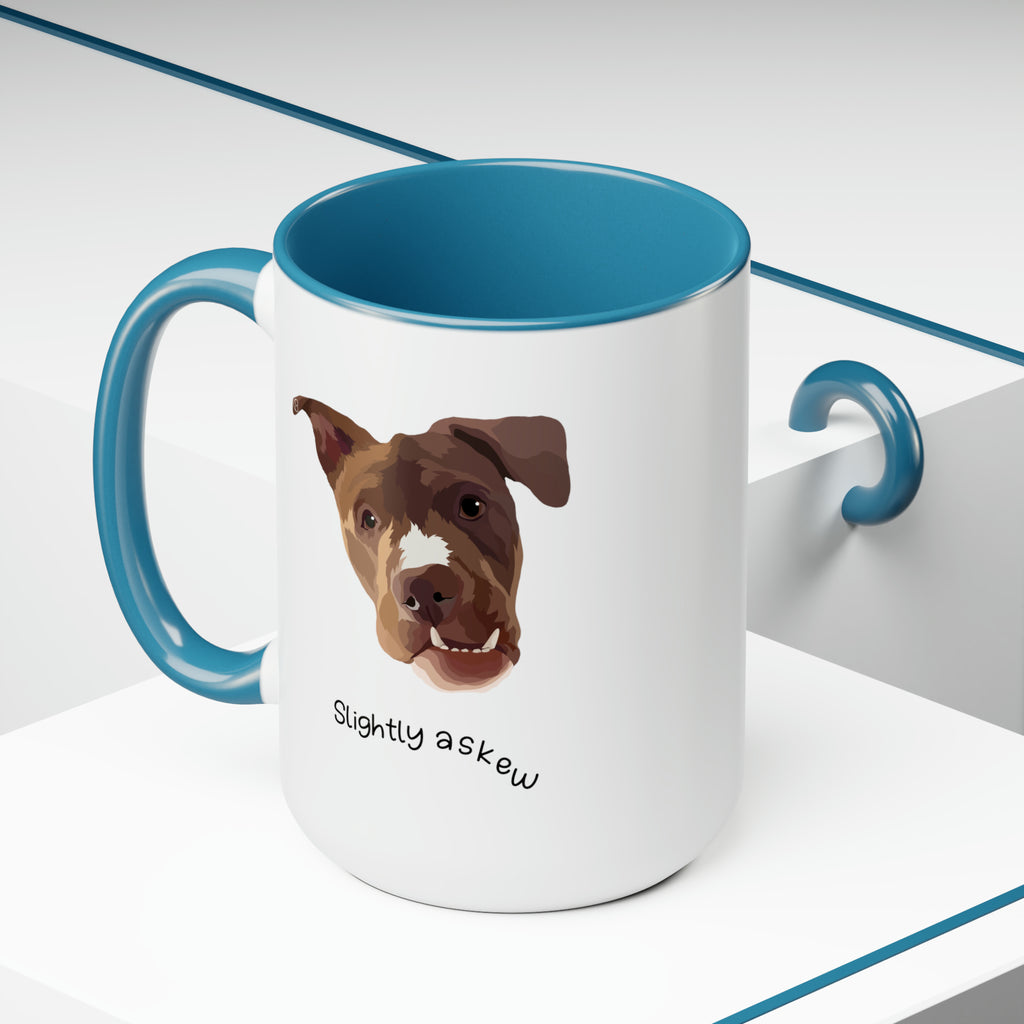 Luna "Slightly Askew" Two-Tone Coffee Mugs, 15oz