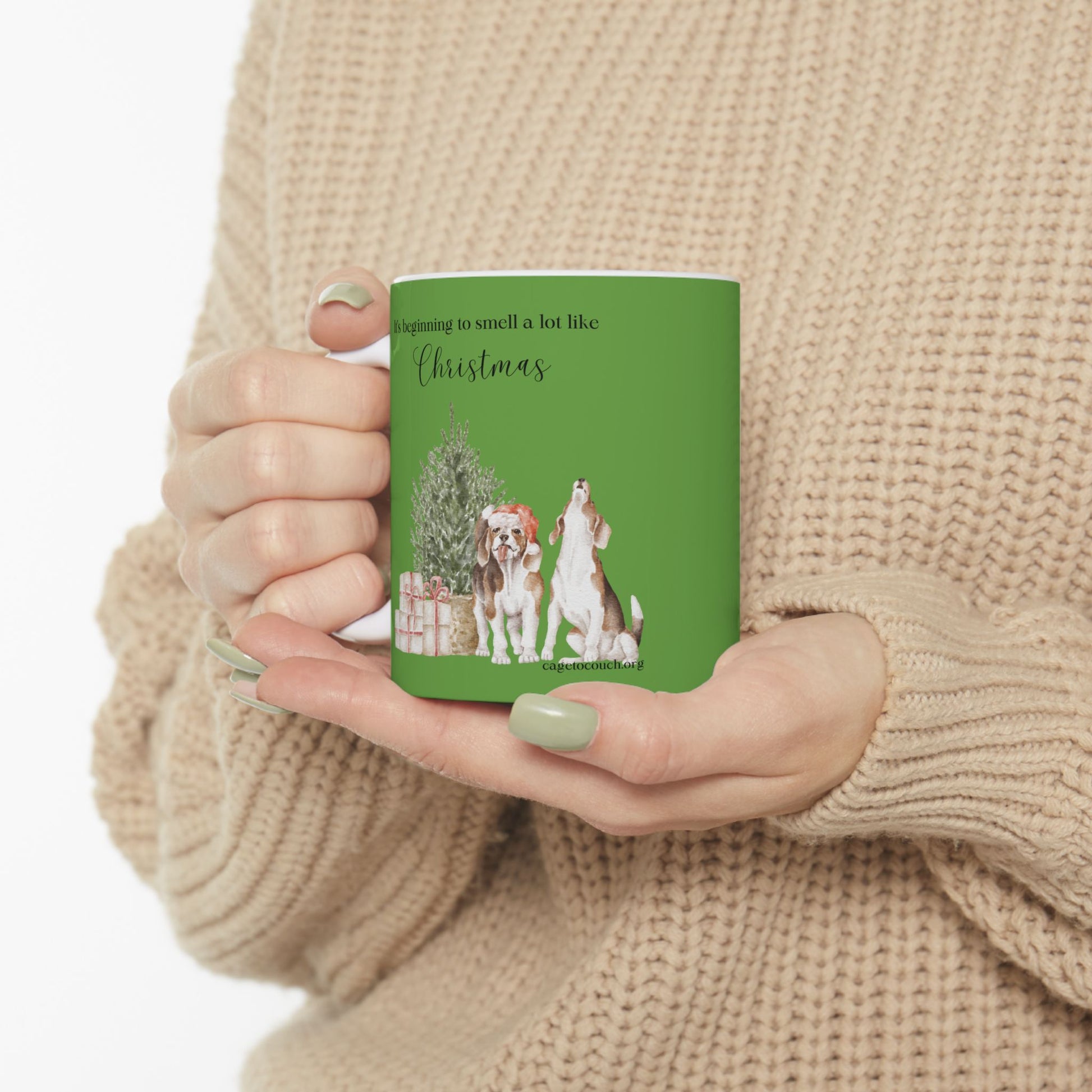 It's Beginning to Smell A Lot Like Christmas Green Mug