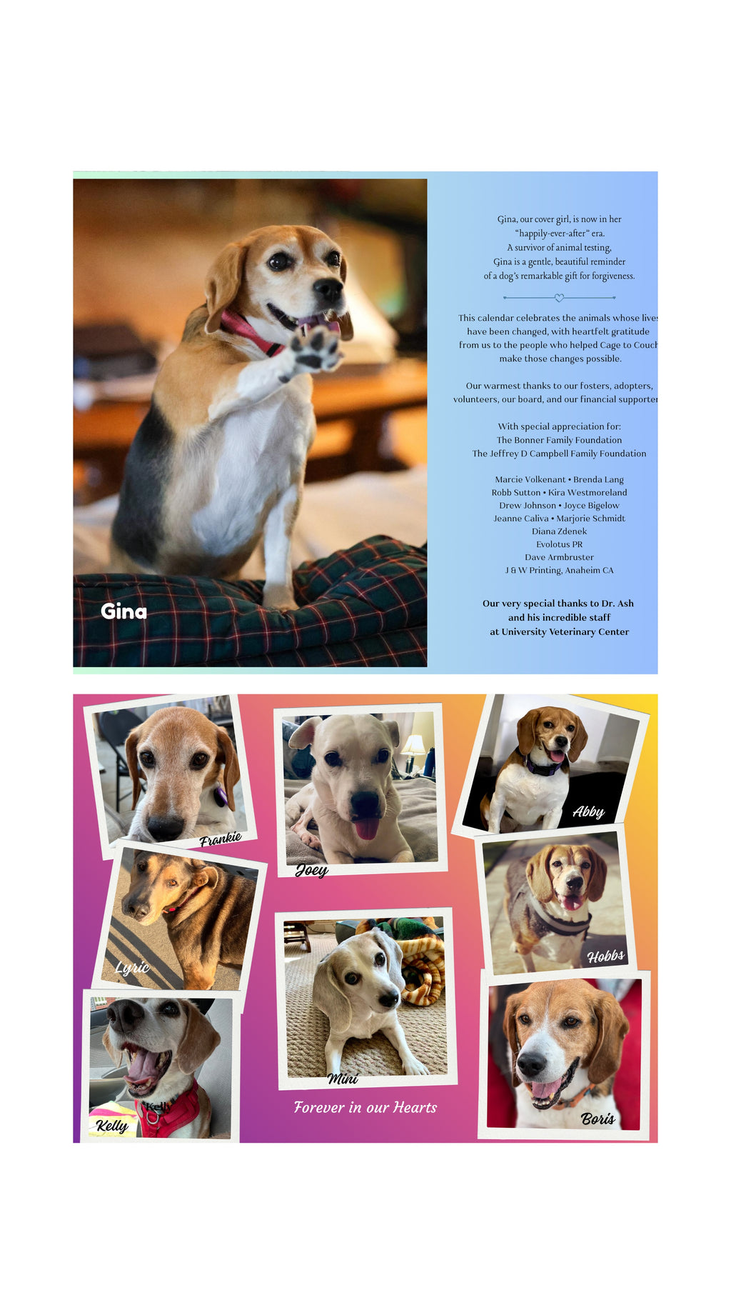 2026 Cage to Couch Calendar